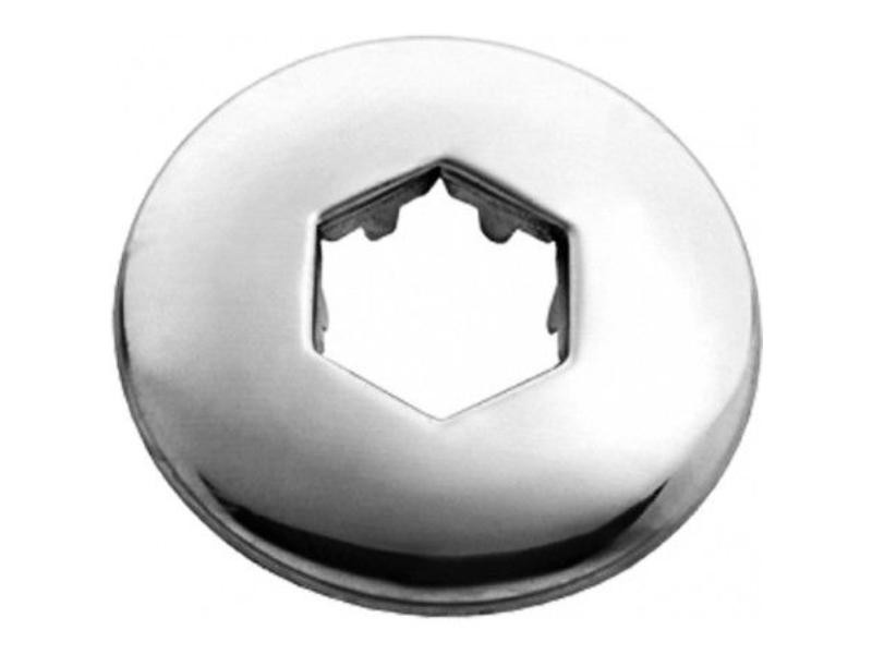 CANOPLA BLUKIT INOX C/FURO SEXT 58MMX28MM PLAST
